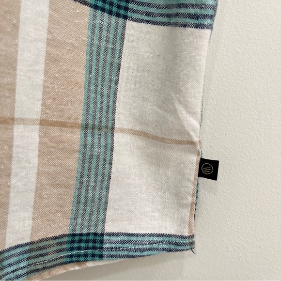 United by Blue Landmark Button Down Shirt Hemp Organic Cotton Blue Tan Plaid SM - Picture 6 of 9